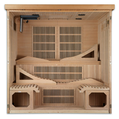 Golden Designs Monaco 6-Person PureTech™ Near Zero EMF Infrared Sauna