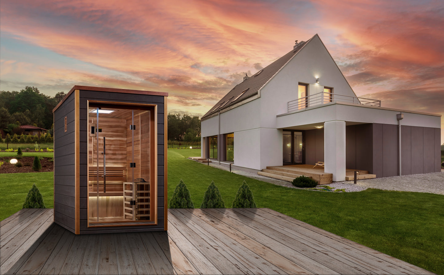 Golden Designs Narvik 2 Person Outdoor Traditional Sauna