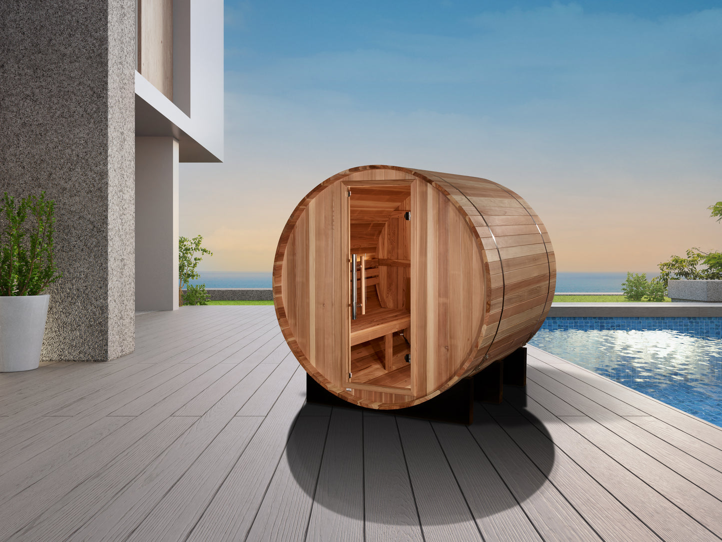 Golden Designs St. Moritz 2 Person Outdoor Barrel Sauna