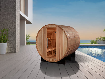 Golden Designs Arosa 4 Person Outdoor Barrel Sauna